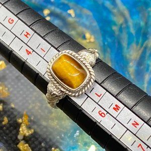 Tigers Eye Sterling Silver Ring Stamped/Marked 925 Size 5